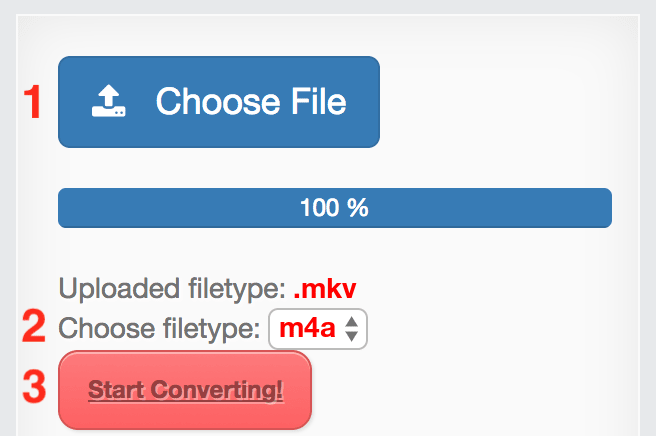 How to convert MKV files online to M4A